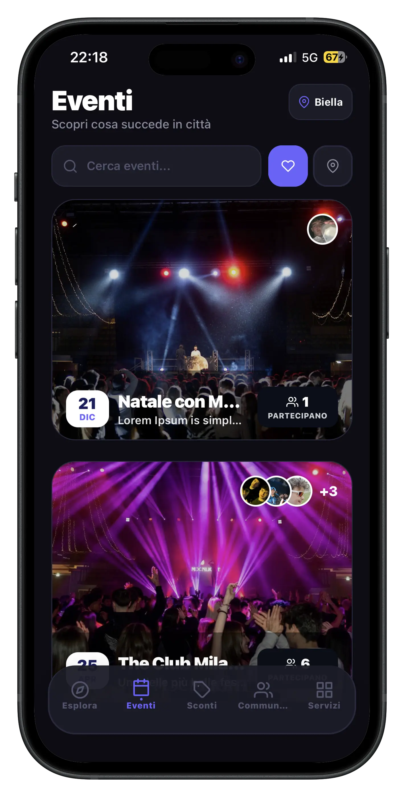 Step-Out App Eventi